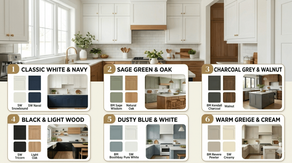 Best Color Combinations for Kitchen Cabinets (2026 Guide)